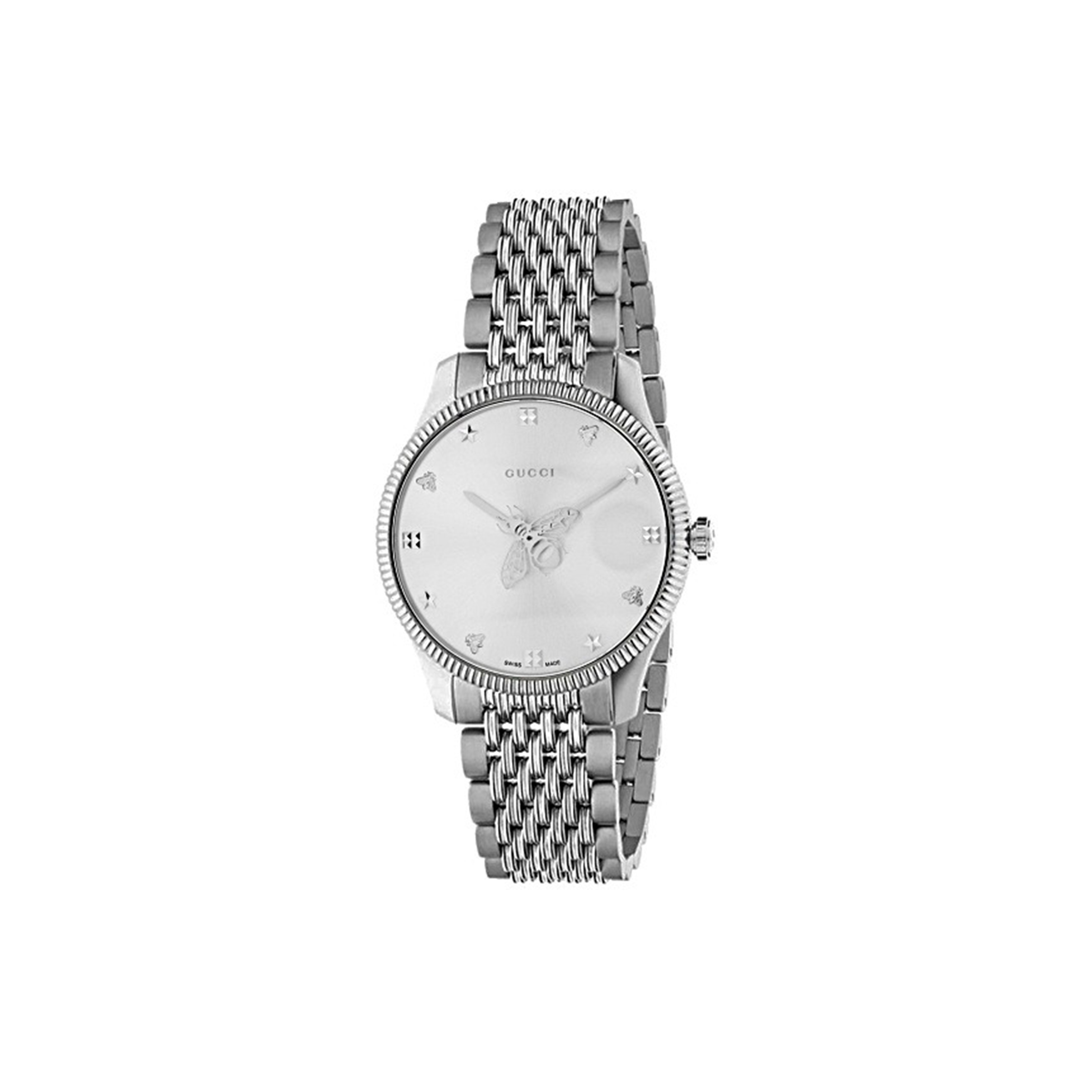GUCCI WOMEN'S G-TIMELESS STAINLESS STEEL BRACELET WATCH 